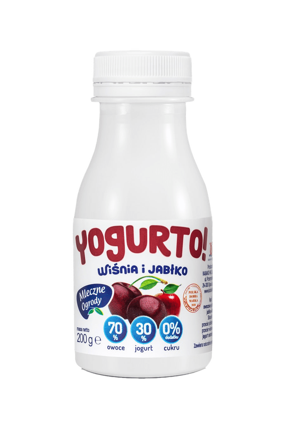 ⭐Yogurto Wiśniowo-Jabłkowe ⭐⭐ Tylko dwa składniki ⭐⭐ Jogurt 30% i Owoce 70% by Mleczne Ogrody